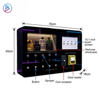 Distributeur automatique de parfum 10,1 pouces à écran tactile en métal, petit kiosque de parfum automatique 5 bouteilles, paiement multiple, inventaire intégré