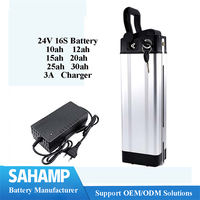 Batterie au lithium 24V Silverfish pour vélo électrique avec chargeur, protection BMS intégrée pour vélo électrique pliable