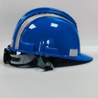 Casque de sécurité industriel et minier à bande réfléchissante haute visibilité, ventilé, à une seule calotte
