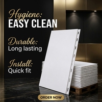 Panneau mural en PVC emboîtable, alternative au FRP, classe A, ignifuge, panneau mural en vinyle blanc pour bâtiments commerciaux