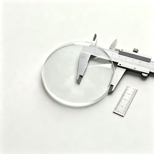 Cristal de saphir rond facetté avec rebord surélevé extérieur, revêtement anti-traces de doigts AF, fabrication sur mesure - Product Image 5