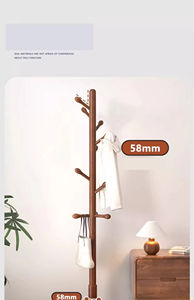 Vendita calda appendiabiti con 8 ganci <span class=keywords><strong>per</strong></span> vestiti cappotti <span class=keywords><strong>gonne</strong></span> borse autoportanti in legno appendiabiti JY-CR001 - Product Image 4