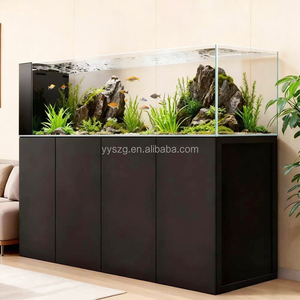 초백색 유리 어항 수족관 가정 장식용 공장 바닥 필터 시스템 거실 공간용 - Product Image 1