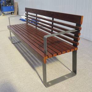 Fabrieksgemaakte buitenbank, parkmeubilair, straat- en tuinbank, houten bankstoel - Product Image 2