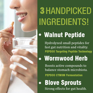 OEM ホワイトラベル ヴィーガン クレンザー デトックス + 腸内環境サポート よもぎ 黒クルミ ペプチド クローブエキス カプセル（人用） - Product Image 2