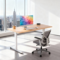 Bureau debout intelligent personnalisé à moteur unique et à 2 pieds, réglable en hauteur Bureau de levage Bureau Studio Base de bureau électrique