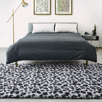 Tapis de maison imprimé léopard, accessoire moderne Super doux et pelucheux, de luxe, à peluche, pour la maison, nouveauté