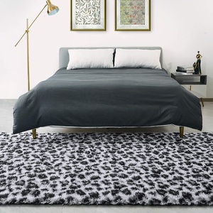 Tappeti in peluche con stampa leopardata moderna Super morbida per la casa - Product Image 4