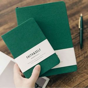 Cute Classic <b>Mini</b> Office School Student Fabric Hardcover Thread Sewing Silk Screen Printed Leather/PVC Portable A6 Thick Journal - Product Image 4