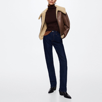 Veste à col en peau de mouton pour femmes de couleur personnalisée vestes chaudes d'hiver