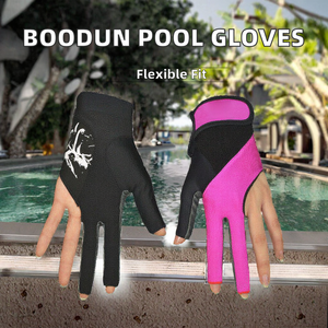 Guantes de Billar y Snooker Boodun Distributor, Transpirables, de Nailon, Cómodos, con Tres Dedos Descubiertos, Correa de Muñeca Ajustable, Ligeros, Unisex - Product Image 2