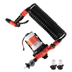 55 Series Washdown Pump Kit With Coiled Hose 70PSI 12V/24V Marine Boat Accessories Showers for RV Caravan