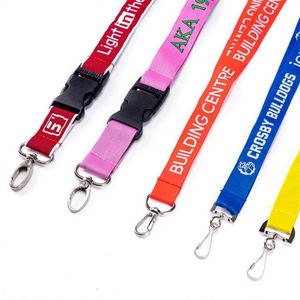 Wholesale Sublimation Polyester Nylon Flat Cheap <b>Personalized</b> Custom Logo Printing Lanyard - Product Image 3