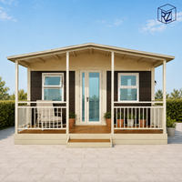 Maison conteneur moderne extensible avec véranda couverte, maison modulaire préfabriquée pour habitation résidentielle, station balnéaire et jardin