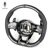 Volante de Fibra de Carbono Compatible con Mercedes Benz Clase A, B, E, GLA, CLA, GLC, GLS, GLE, Clase C W205, W204, W206, Actualización del Modelo Antiguo al Nuevo
