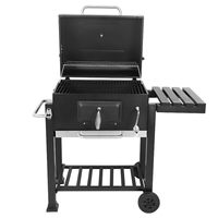 Barbecue de voyage G52 en fer, accessoires de grillade, machine à charbon de bois pliable d'extérieur, haute qualité