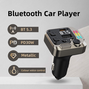 BT5.3 Kit de Coche QC3.0 Dual USB PD20W Tipo-C <span class=keywords><strong>Cargador</strong></span> Rápido 30W Potencia de Salida OTP Transmisor FM Reproductor de MP3 Inalámbrico Manos Libres Llamadas - Product Image 2