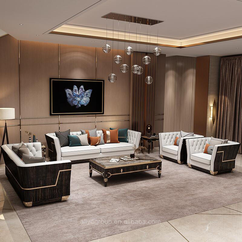 Modern Living Room Fabric Wooden Frame Comfortable Sofa for Home ...