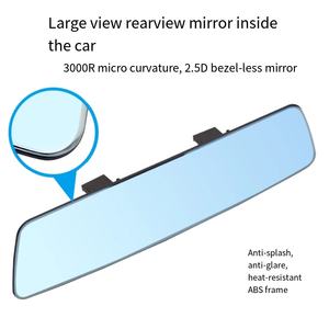 À l'intérieur du grand champ de vision sans <span class=keywords><strong>lunette</strong></span> plein écran, rétroviseur HD anti-éblouissement 3000R miroir à grande courbure miroir <span class=keywords><strong>bleu</strong></span> - Product Image 2