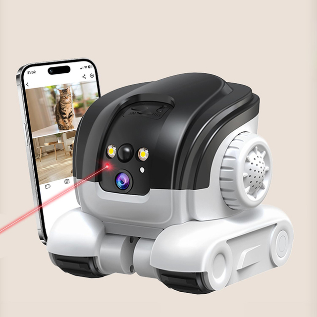 OEM/ODM Luxury ABS Smart Pet Monitor App Control Whole House Runable Low Power Consumption 3MP HD Night Vision Tracking Video