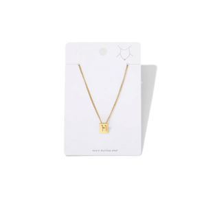 Collana in Acciaio Inossidabile con Lettera H, Ciondolo 12x14cm, Gioiello Raffinato - Product Image 1