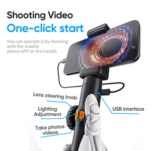 Caméra d'inspection endoscopique flexible avec 6 LED, tube HD 6mm/8mm pour révision des tuyaux d'évier et de vidange, compatible Android, iPhone, iPad, outils de boroscope - Product Image 2