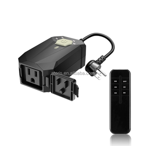 Slimme wandcontactdoos met TUYA-app – draadloze afstandsbediening & dimbaar, <span class=keywords><strong>2</strong></span> stopcontacten, IP55-geclassificeerd voor buitengebruik - Product Image 1