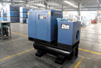 Compresseur d'air à vis à commande laser PM VFD, économe en énergie, compact, haute fiabilité, lubrifié, refroidi par air, alimenté en courant alternatif
