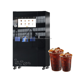 เครื่องจำหน่ายกาแฟสดบดใหม่ YISO พร้อมเครื่องทำน้ำแข็ง รีโมทคอนโทรล ฟังก์ชั่นปล่อยแก้วอัตโนมัติ หน้าจอสัมผัสขนาด 27 นิ้ว - Product Image 1