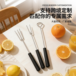 Fourchette à fondue au fromage Chef Season Show 20 cm en acier inoxydable, outil de trempage, ustensile de cuisine et de pâtisserie, style occidental - Product Image 5