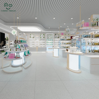 Vitrines de présentation de maquillage et de parfums de luxe avec éclairage LED, étagères de présentation écologiques pour la vente au détail