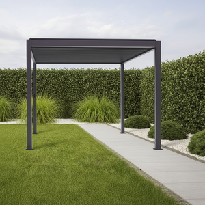 Pergola Bioclimatique Motorisée en Aluminium à Lames Orientables, Protection Solaire et Pluie, Durable et Résistante aux Intempéries pour Réunions d'Entreprise en Extérieur - Product Image 1