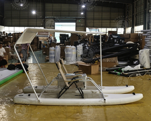 <span class=keywords><strong>Catamaran</strong></span> gonflable en PVC, yacht à moteur, croisière avec moteur hors-bord électrique, équipement de loisirs aquatiques gonflable pour passagers - Product Image 2