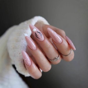 <span class=keywords><strong>Automne</strong></span> hiver à la mode français chapeau de noël presse-sur les <span class=keywords><strong>ongles</strong></span> courts gelée autocollants faux <span class=keywords><strong>ongles</strong></span> 10 pièces couverture complète <span class=keywords><strong>ongles</strong></span> conseils - Product Image 3