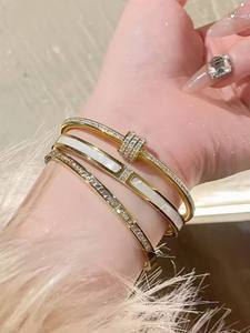 Custom Fashion Jewelry Femme High Quality Stainless Steel Gold <b>Bracelet</b> Women <b>Bangles</b> <b>Bracelet</b> En Acier Inoxydable - Product Image 3