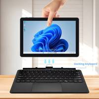 Tablet 2-in-1 baru dengan layar sentuh 10,1 inci, prosesor Intel Core M3 8100Y dual-core, bodi logam kelas bisnis, Windows 11, dan keyboard.