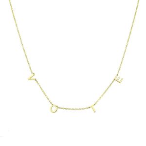 Fabbricazione 2023 donne gioielli <span class=keywords><strong>in</strong></span> oro collana Custom semplici ciondoli lettere ciondolo iniziale oro <span class=keywords><strong>Michel</strong></span> e Obama voto collana - Product Image 4