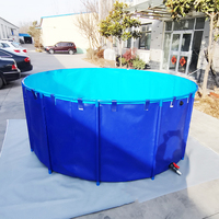 Bassin à poissons en toile d'extérieur personnalisable, pliable, en bâche, bassin à poissons en PVC, bassin rond pour la culture des poissons