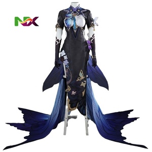 ชุดคอสเพลย์อนิเมะเกม <span class=keywords><strong>Honkai</strong></span> <span class=keywords><strong>Impact</strong></span> 3 อาโปเนีย บัตเตอร์ฟลาย เจด ดรีม ชุดกี่เพ้า รุ่น G5449 - Product Image 5