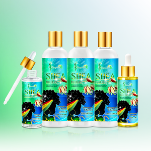 Black Woman Curly Hair Care Mejora el cuero cabelludo Saludable Shea Butter Curl Defining Champú y <span class=keywords><strong>acondicionador</strong></span> - Product Image 1