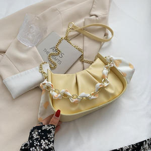 Bolso de hombro plegable Cloud Bag de moda para mujer, bolsos al por mayor, bolso para mujer, bandolera de piel sintética con cadena - Product Image 2