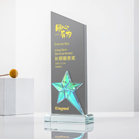 Nouvelle Arrivée : Trophée Sportif Étoilé Personnalisé Brillant pour Entreprises – Récompenses Modernes Haut de Gamme en Verre et Cristal Imprimé et Gravé au Laser