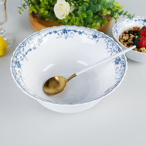 Shulopal cucina Vintage scodella zuppa opale vetreria OEM decalcomania <span class=keywords><strong>Indiao</strong></span> Ramen ciotola di vetro ciotola di insalata stoviglie - Product Image 2