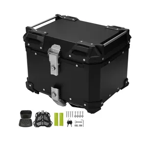 RACEPRO 3M Imported Material 5052 Aluminum 45L Motorcycle Top Box Waterproof Luggage Scooter Trunk Storage Top Case Tail Box