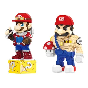 New Arrivals Collection Game Assembled Muscular Marioed Mini Bricks Super Bros Engineer Micro Building Blocks Figures Toys