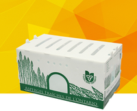 Boîte de manutention creuse en PP, conteneur pliable en plastique ondulé avec poignée et trous de ventilation latéraux