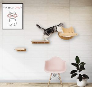 Meuble mural en bois massif pour l'escalade, le sommeil et le jeu en intérieur, lit suspendu en bois avec - Product Image 3