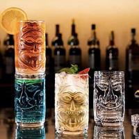 Verres à cocktail modernes style américain vintage TIKI pour eau, whisky, double old fashioned, pour fêtes