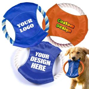 Juguetes interactivos para mascotas con logotipo personalizado impreso, para limpiar los dientes, de tela Oxford y cuerdas de algodón. - Product Image 1