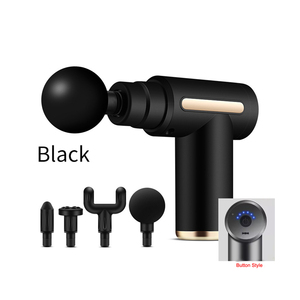 Pistolet de massage portable avec 4 accessoires, commande tactile, alimenté par batterie, couleur verte - Product Image 2
